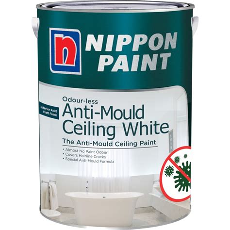 NIPPON PAINT ODOURLESS ANTI MOULD CEILING WHITE 5L - Fasten Enterprises– Construction Fastening ...