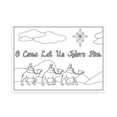 Color Me Joyful Religious Christmas Coloring Cards – The Invite Lady