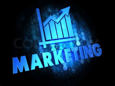 Marketing on Dark Digital Background. | Stock image | Colourbox