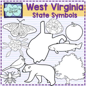 West Virginia state symbols clipart by Teacher's Clipart | TpT