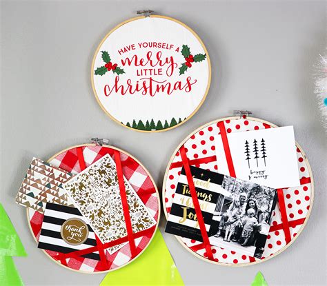 Christmas DIYs Using Embroidery Hoops - Karen Kavett