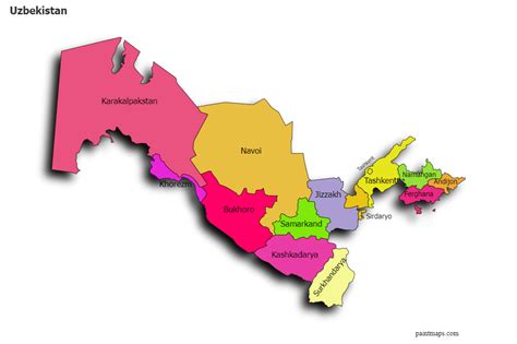 Genera Grafico De Mapa De Uzbekistan