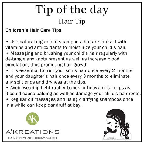 Children’s Hair Care Tips - A'Kreations Hair & Beyond Luxury Salon