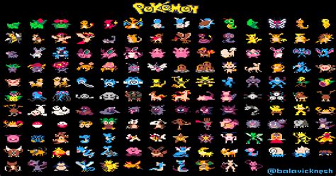 All 151 Gen 1 Pokemon Pixel Art by me! : pokemon