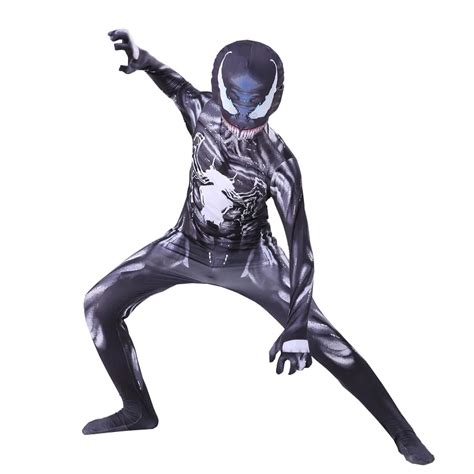 Kids Venom Costume Halloween Superhero Boys Child Bodysuit Jumpsuit Cosplay Suit | Venom costume ...