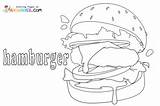 Hamburger Coloring Pages sketch template