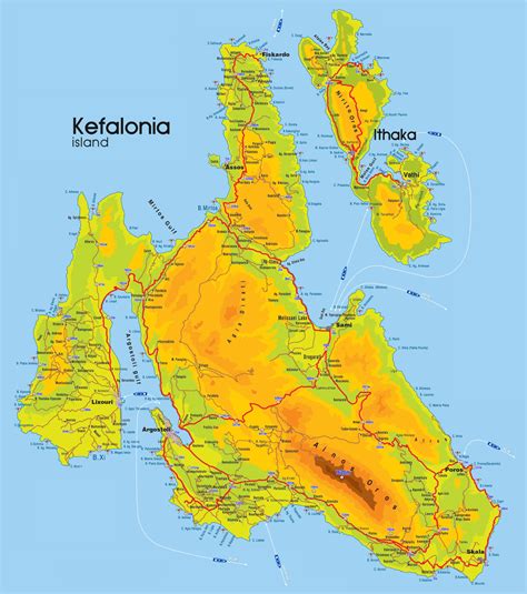 Kefalonia tourist map - Ontheworldmap.com