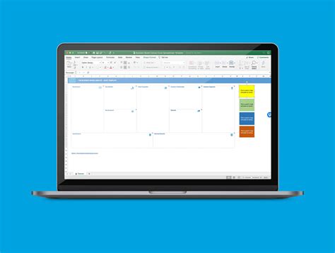 Business Model Canvas Template Excel Spreadsheet