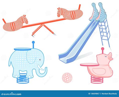 Playground Equipment Icon Set Cartoon Vector | CartoonDealer.com #83924063