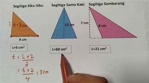 Cara Mencari Tinggi Segitiga Sembarang 2021 - Riset