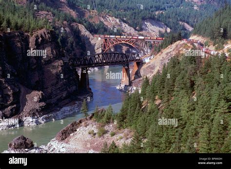 Fraser Canyon, Fraser River, BC, British Columbia, Canada - Train ...