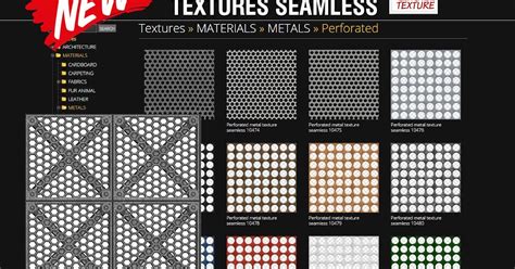 SKETCHUP TEXTURE: NEW FREE PERFORATED METALS TEXTURES