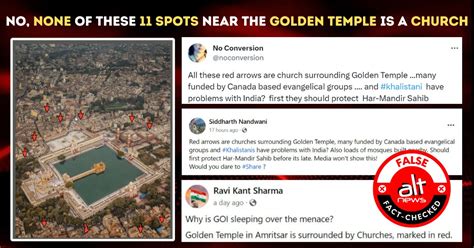 None of the 11 spots marked in aerial view shot of Golden Temple is a church - Alt News