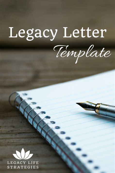 How to Write a Legacy Letter to Your Loved Ones (including a free ...