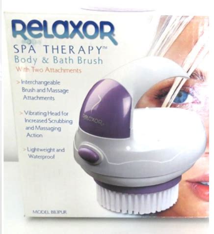 Relaxor Spa Therapy Body & Bath Brush | Interchangeable Attachments for Exfoliation and Massage