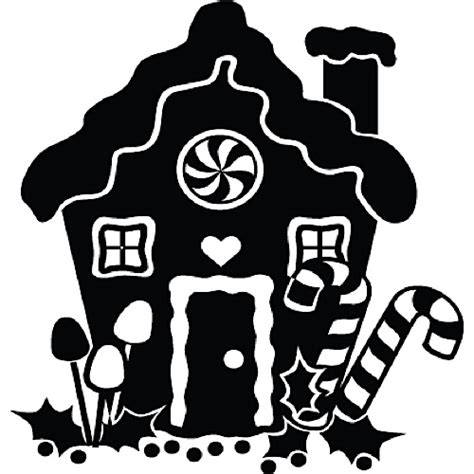 christmas gingerbread house clipart black and white - Clipground