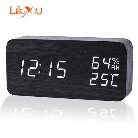 LikyYou Jam Meja Digital LED Clock Temperature Humidity Control - CYP ...