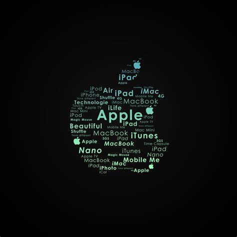 Apple Logo Typography iPad Wallpapers Free Download