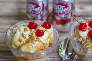 Dr Pepper Cherry Ice Cream with Dr Pepper Cherry Caramel Sauce | Daily ...