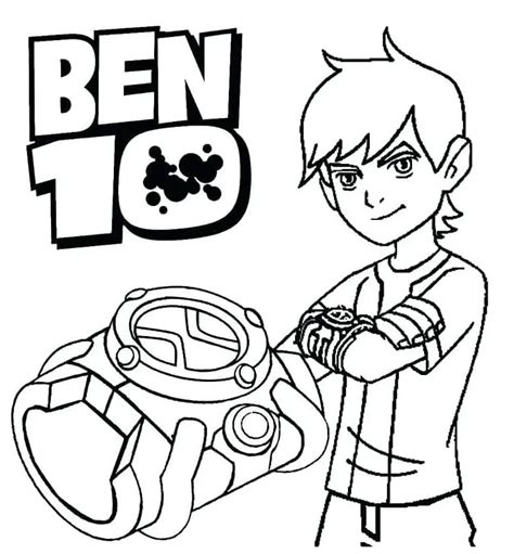 Ben 10 with Omnitrix coloring page - Download, Print or Color Online ...