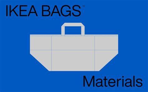 the ikea bags logo is shown on a blue background with an image of a white bag