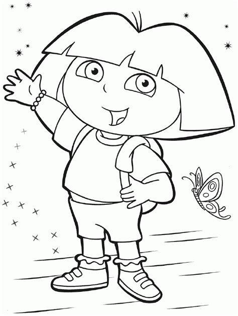 Free Dora The Explorer Map Coloring Pages, Download Free Dora The ...