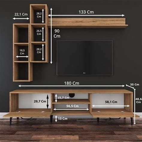 Tv Unit Design With Dimensions - Image to u