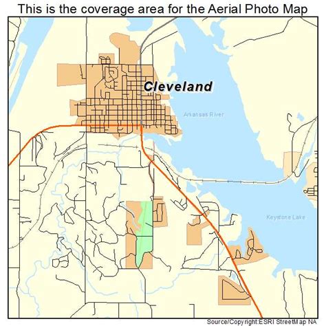 Aerial Photography Map of Cleveland, OK Oklahoma