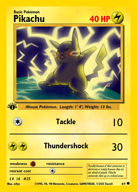 4 of 9 Pikachu Custom Pokemon Card by IAmTheDaveO on DeviantArt