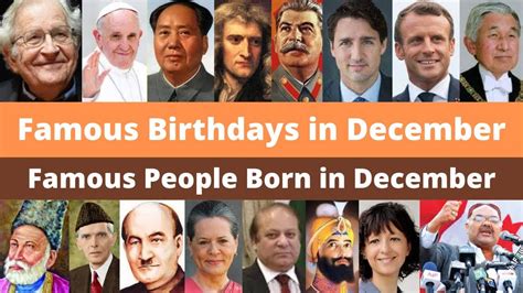 Famous Birthdays in December | Famous People Born in December | Birthdays | Birth Anniversaries ...