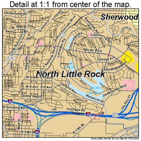 North Little Rock Arkansas Street Map 0550450