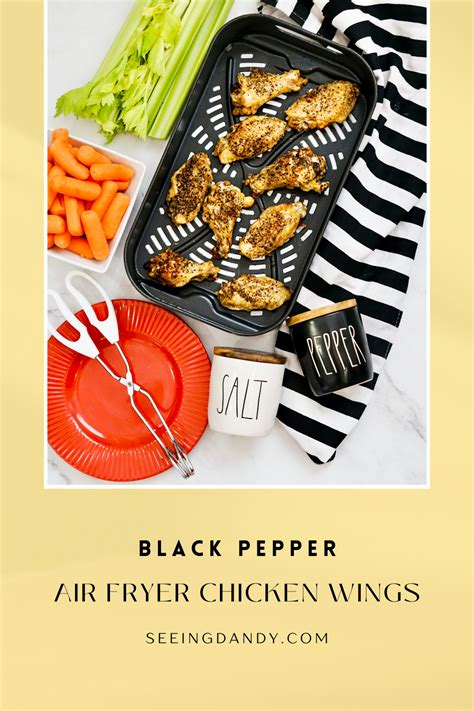 Best PowerXL Air Fryer Chicken Wings Recipe Seasoned With Black Pepper ...