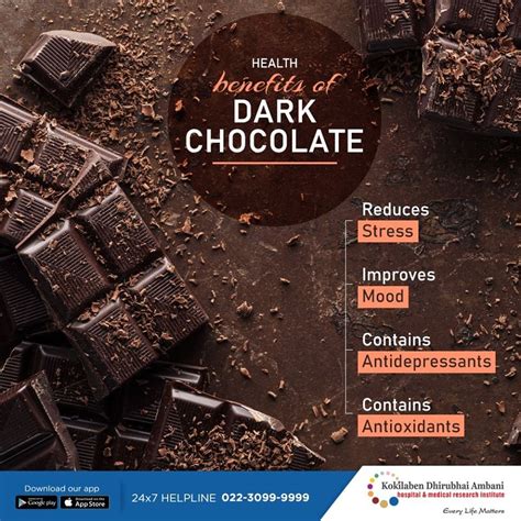 Health benefits of dark chocolate