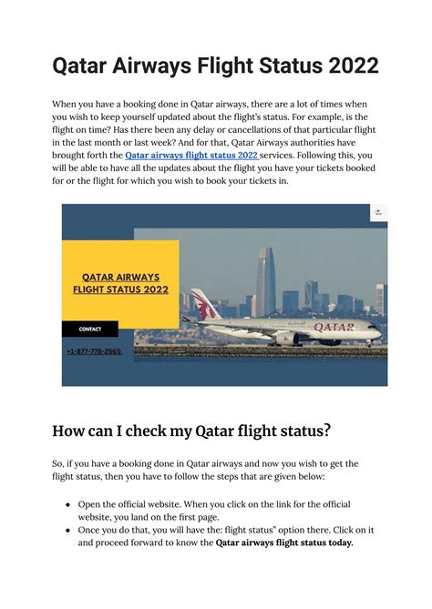 How Do We Know Qatar Airways Flight Status 2022? by Jenniferusa - Issuu