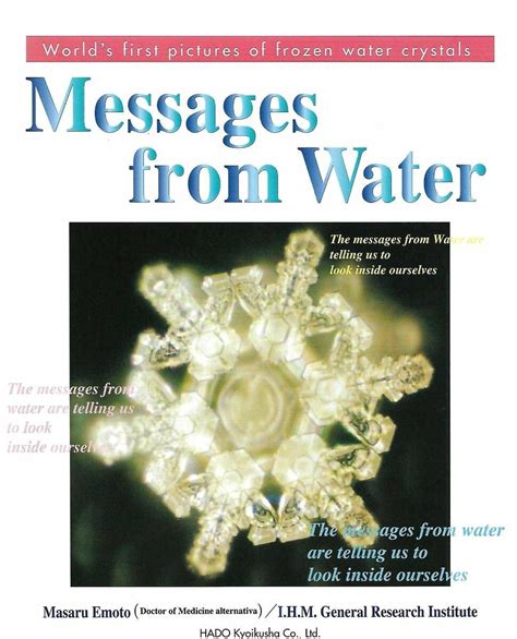 Messages from Water, Vol. 1: Emoto, Masaru: 9784939098000: Amazon.com ...