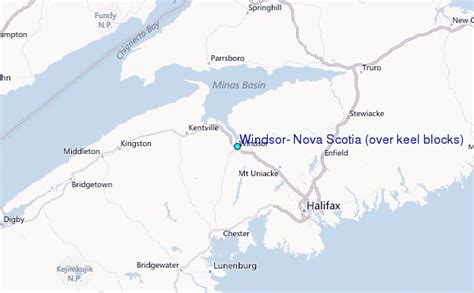 Windsor, Nova Scotia (over keel blocks) Tide Station Location Guide