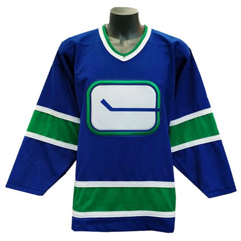 Men's Vancouver Canucks CCM Original Stick Rink logo Navy Jersey