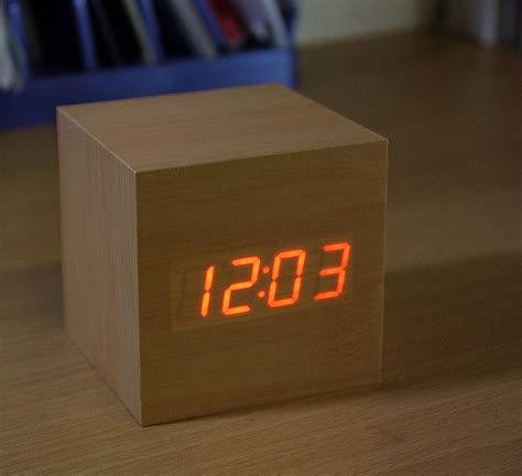 Sleek and natural beech wood LED alarm clock ~ Fresh Design Blog