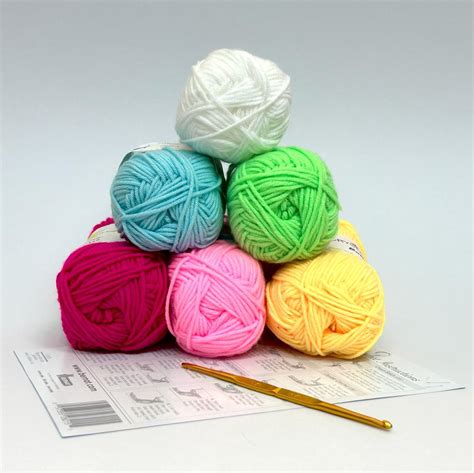 Crochet Starter Yarn Pack- Neon pack - Wish I Were Stitching