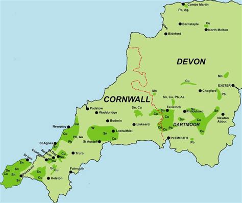 Devon Cornwall Map | GOOGLESAND