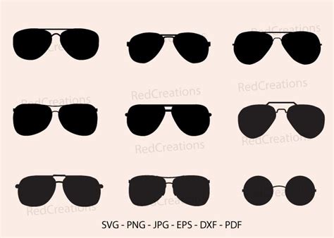 Aviator Sunglasses Svg, Sunglasses Graphic by RedCreations · Creative ...