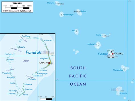 Large physical map of Tuvalu with cities and airport | Tuvalu | Oceania | Mapsland | Maps of the ...