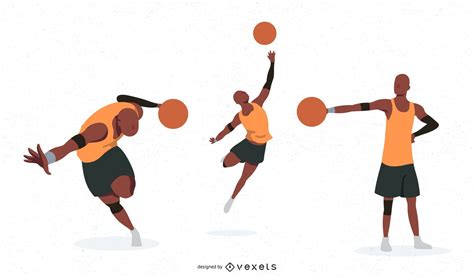 Basketball Player Character Set Vector Download