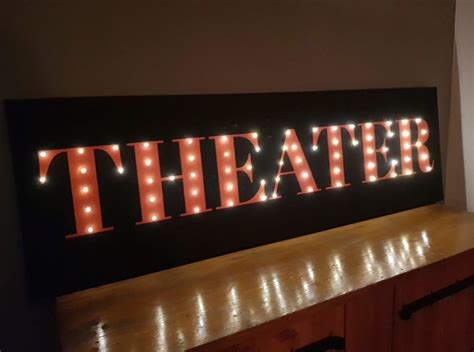 Huge Theater Sign Light up Theater Sign Theater Sign Custom | Etsy