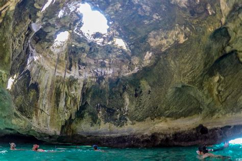 Thunderball Grotto, the James Bond Cave at Staniel Cay in the Bahamas