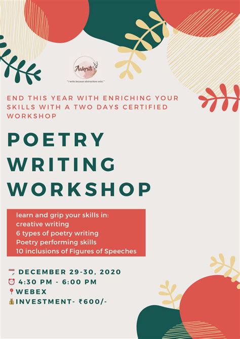 Poetry Writing Workshop - Creative Yatra