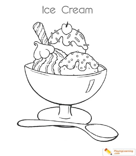 Ice Cream Cup Coloring Page Sketch Coloring Page