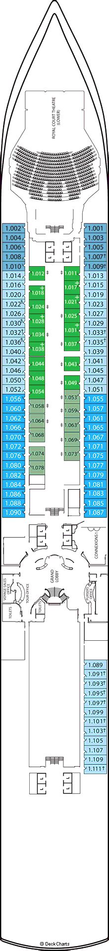 Cunard Queen Elizabeth Deck Plans: Ship Layout, Staterooms & Map - Cruise Critic