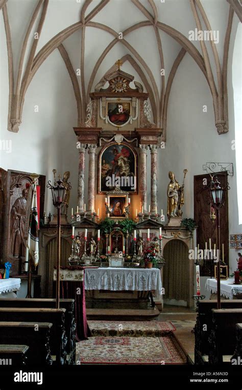 Interior of the church inside the Festung Hohensalzburg Castle Salzburg ...