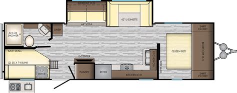 Zinger-Lite Travel Trailers - ZR280BH Floorplan | Crossroads RV